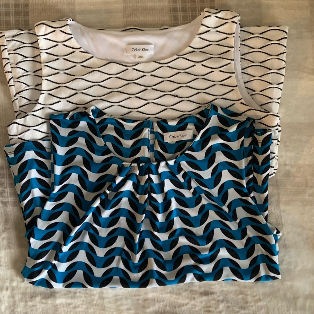 Calvin Klein two sleeveless tops